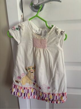 Disney Baby  Nala White Embroidered Dress